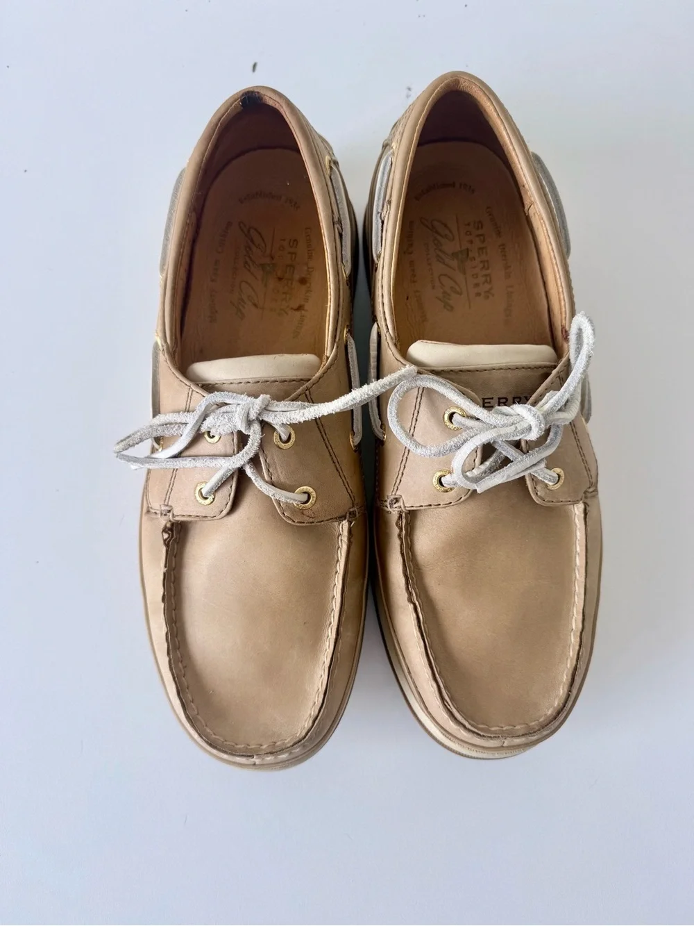 Sperry Top-Sider Gold Cup Authentic Original Boat Shoes Men's 11.5 M-Tan Leather